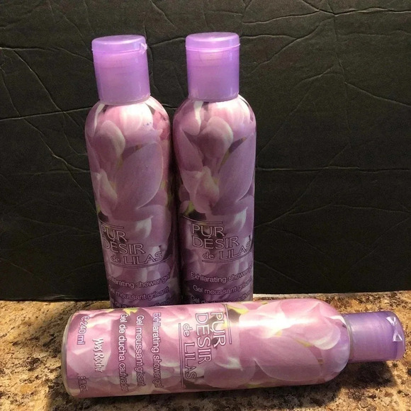 Yves Rocher Pur Desir de Lilas Enhilarating Shower Gel 240ml/8fl.oz 3 Bottles - Picture 2 of 7
